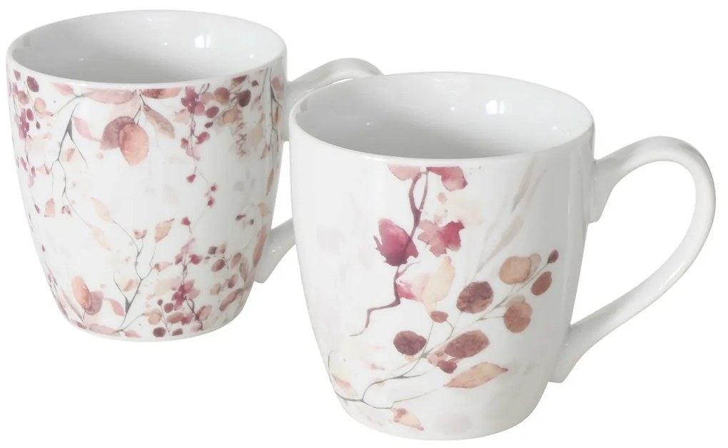 Porcelanowy kubek ze wzorem kwiatów, BERNADA, 480 ml