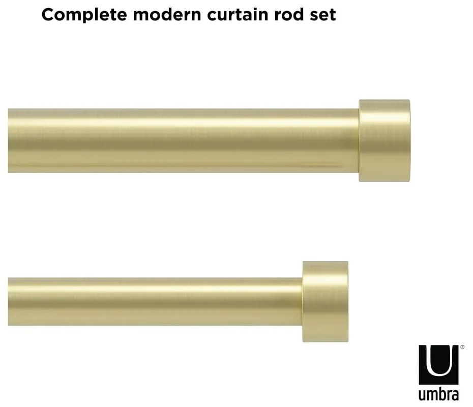 Stalowy podwójny regulowany karnisz 168 - 305 cm Cappa – Umbra