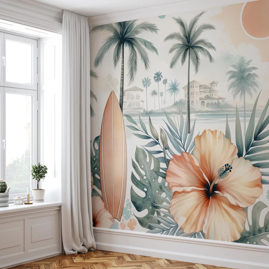 Fototapeta - Abstrakcyjne Hawaje (196x136 cm)