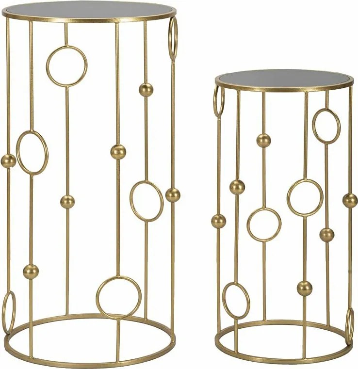 Stolik kawowy Cage dla pary cm Ø50X100-40X80