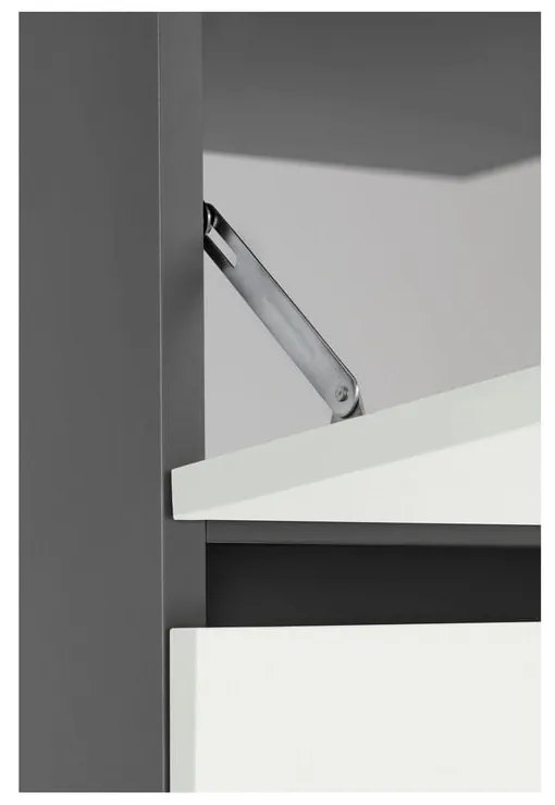 Biało-antracytowa szafka pod umywalkę 80x55 cm Wisla – Støraa