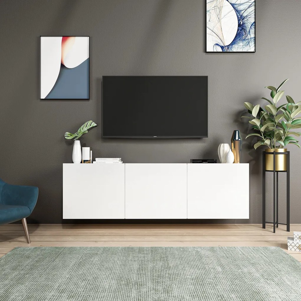 Stolik pod telewizor White