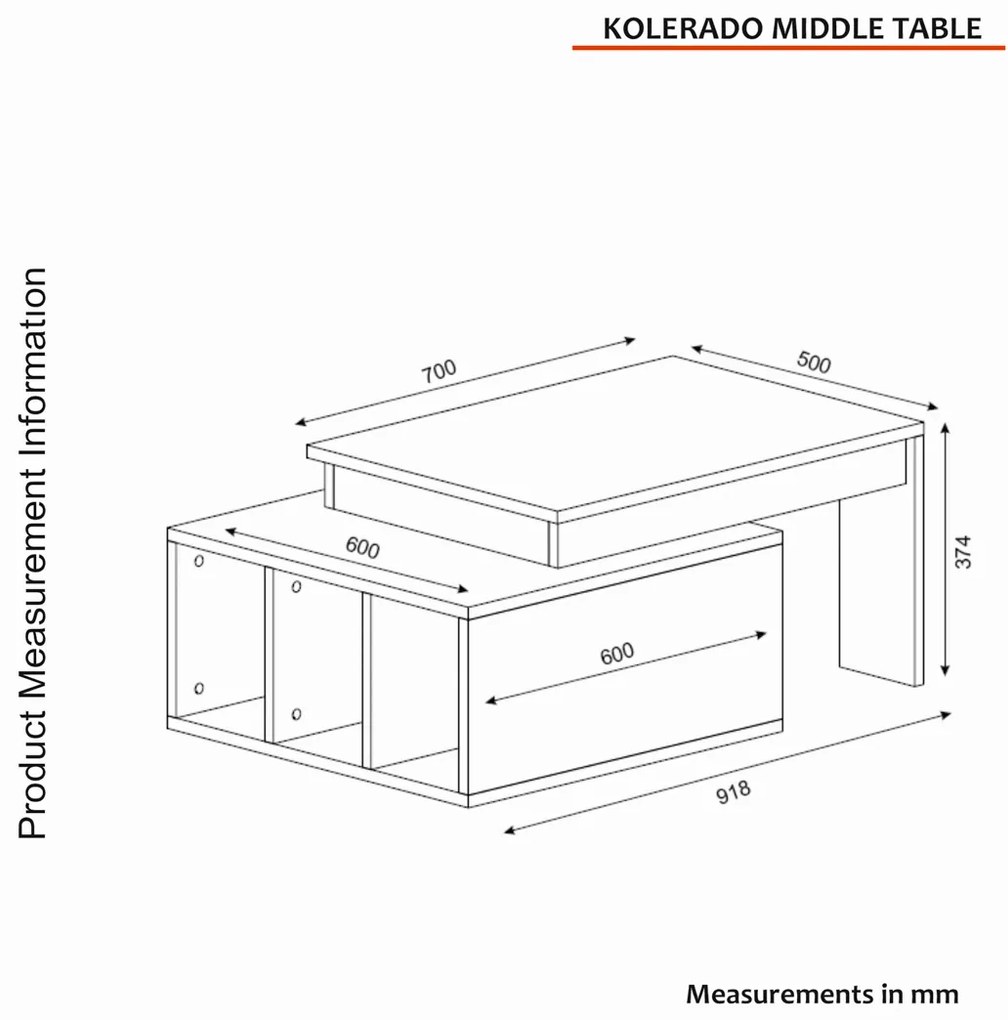 Stolik konferencyjny Kolarado White Walnut