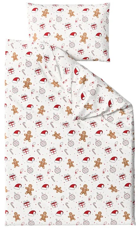 PrzytulneMieszkanie.pl PrzytulneMieszkanie.pl Bawełniana pościel GINGER JOY biała Rozmiar pościeli: 70 x 90 cm | 140 x 200 cm