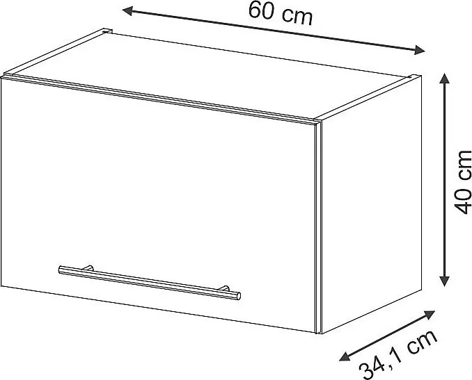 Szafka ścienna greybeige 60x34.1x40 fame-line