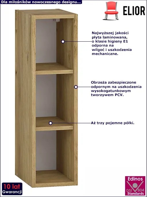 Szafka kuchenna górna dąb craft Carbon 24X