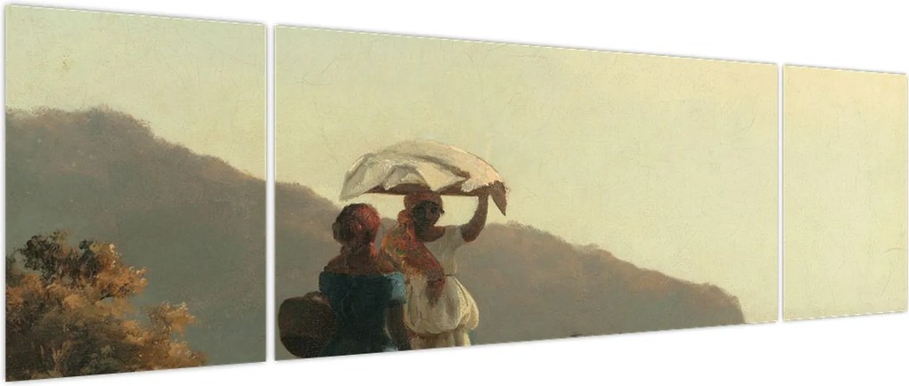 Obraz - Camille Pissarro, Two Women Chatting by the Sea, St. Thomas, reprodukcje (170x50 cm)