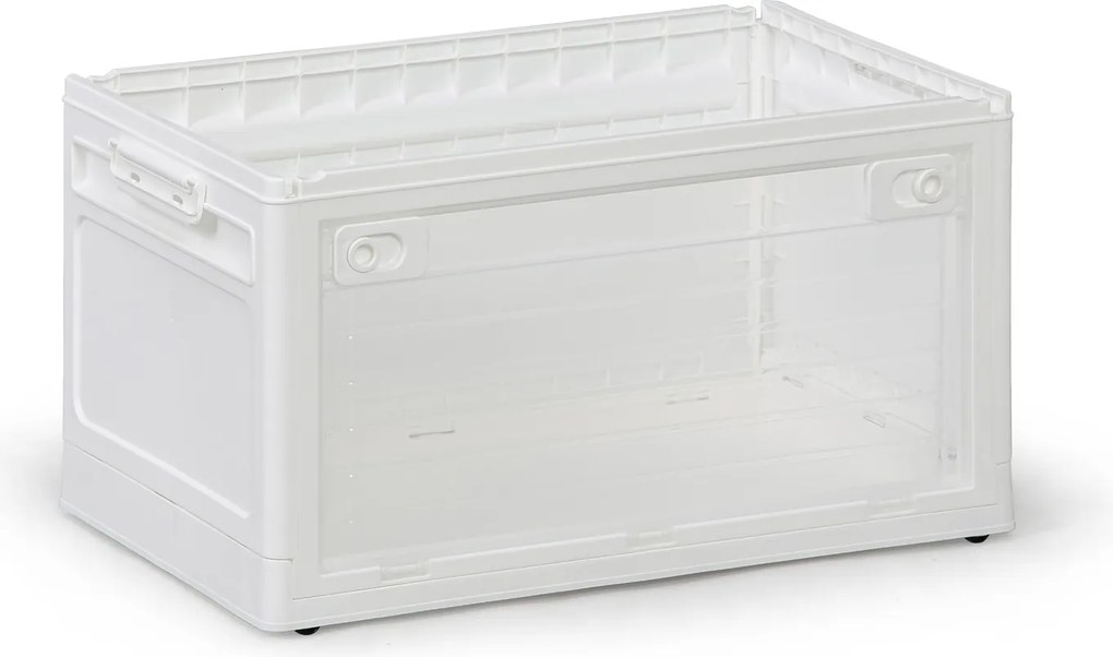 Duży składany regałowy pojemnik XXL 94 l, 660x400x358 mm, biały