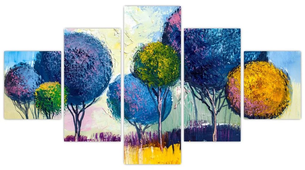 Obraz drzew kopułowych, obraz olejny (125x70 cm)