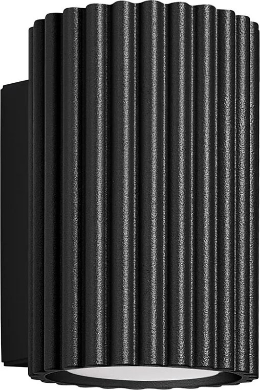 Lampa Ścienna Minimalistyczny Karbon, Aluminium - 1 Źródło - L.6.5 X H.10 Cm - Czarny