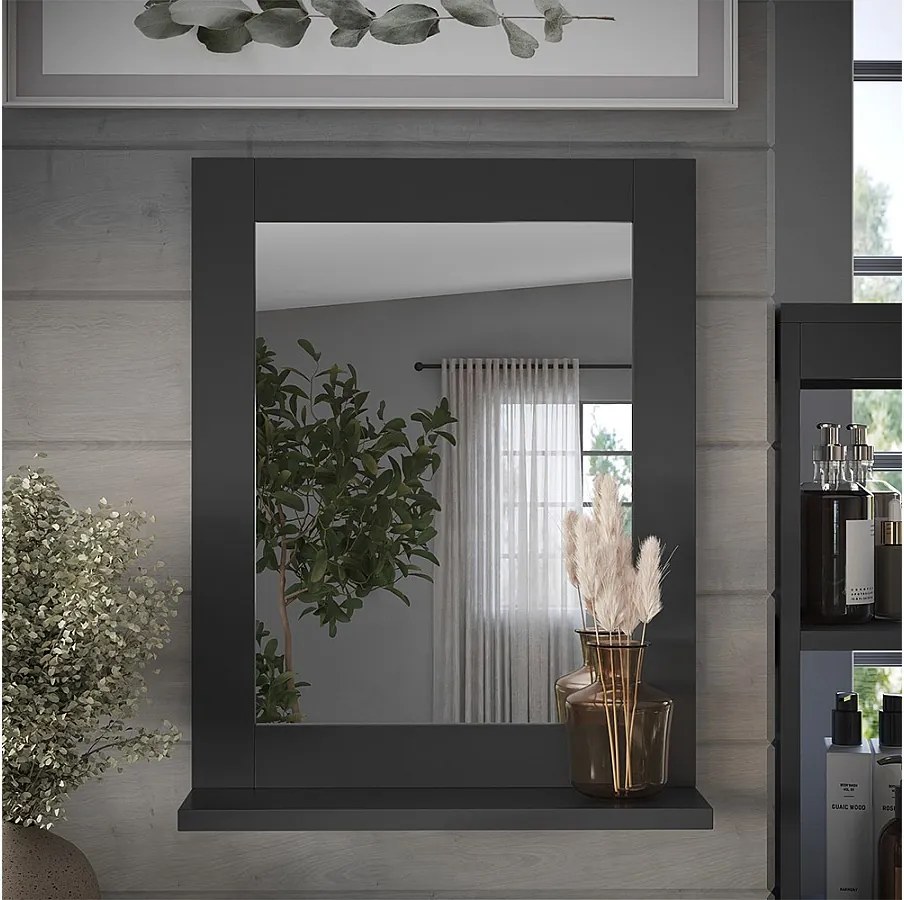 Lustro łazienkowe szary 40x10x50 vilda