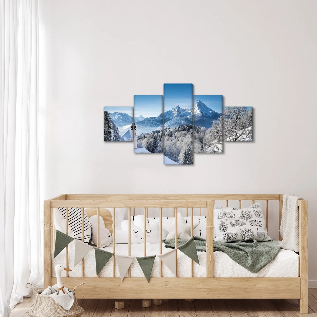 Obraz - Zaśnieżony krajobraz (125x70 cm)