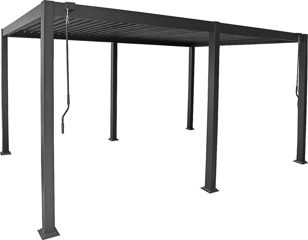 Pergola bioklimatyczna wolnostojąca z otwieranym dachem - 15 m² - antracytowy - AMALFI
