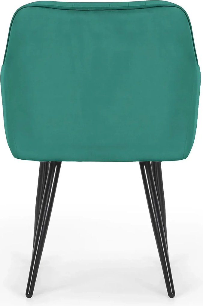 Zestaw 6 zielonych krzeseł pikowanych D4-Z03