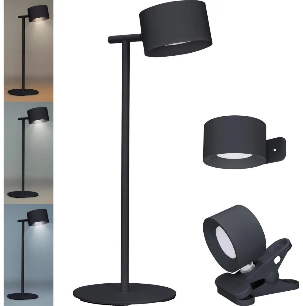 Solight WO68-B-LED 3w1 lampa LED 4W 2000mAh 3000/4000/6500K czarna