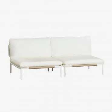 Sofa Modułowy Ogrodowy 2-częściowy Ze Stali Roubly Beige Migdałowa - Sklum