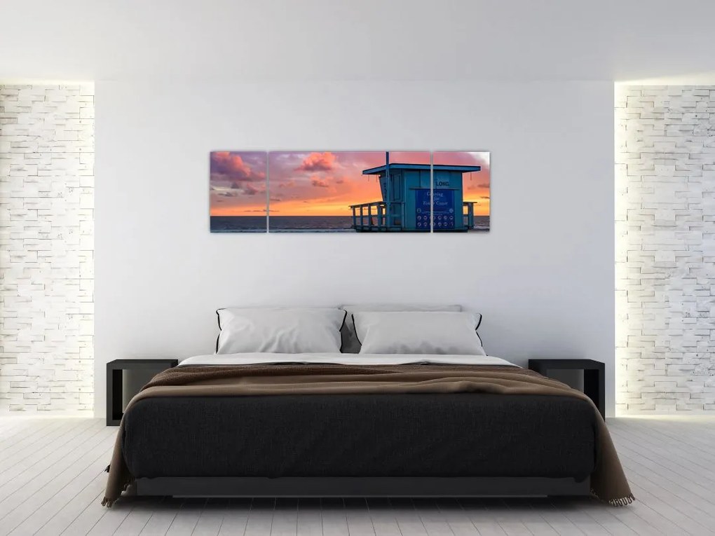 Obraz z plaży Santa Monica (170x50 cm)