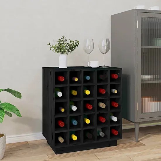 Czarna klasyczna szafka na wino - Ledox