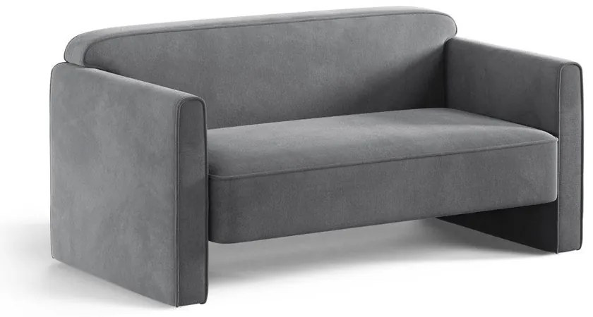 Szara aksamitna sofa 140 cm Abby – Micadoni