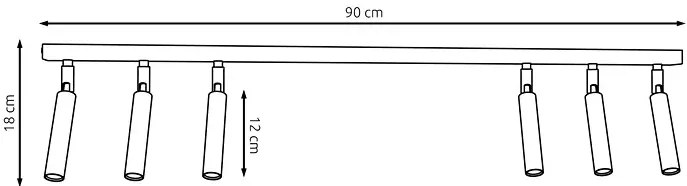 Biała metalowa lampa reflektorowa - D142 Zarrax