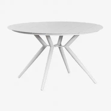 Okrągły Stół Jadalniany Z Aluminium Valerie Ø125 Cm & Intensywny Verde Olive - Sklum