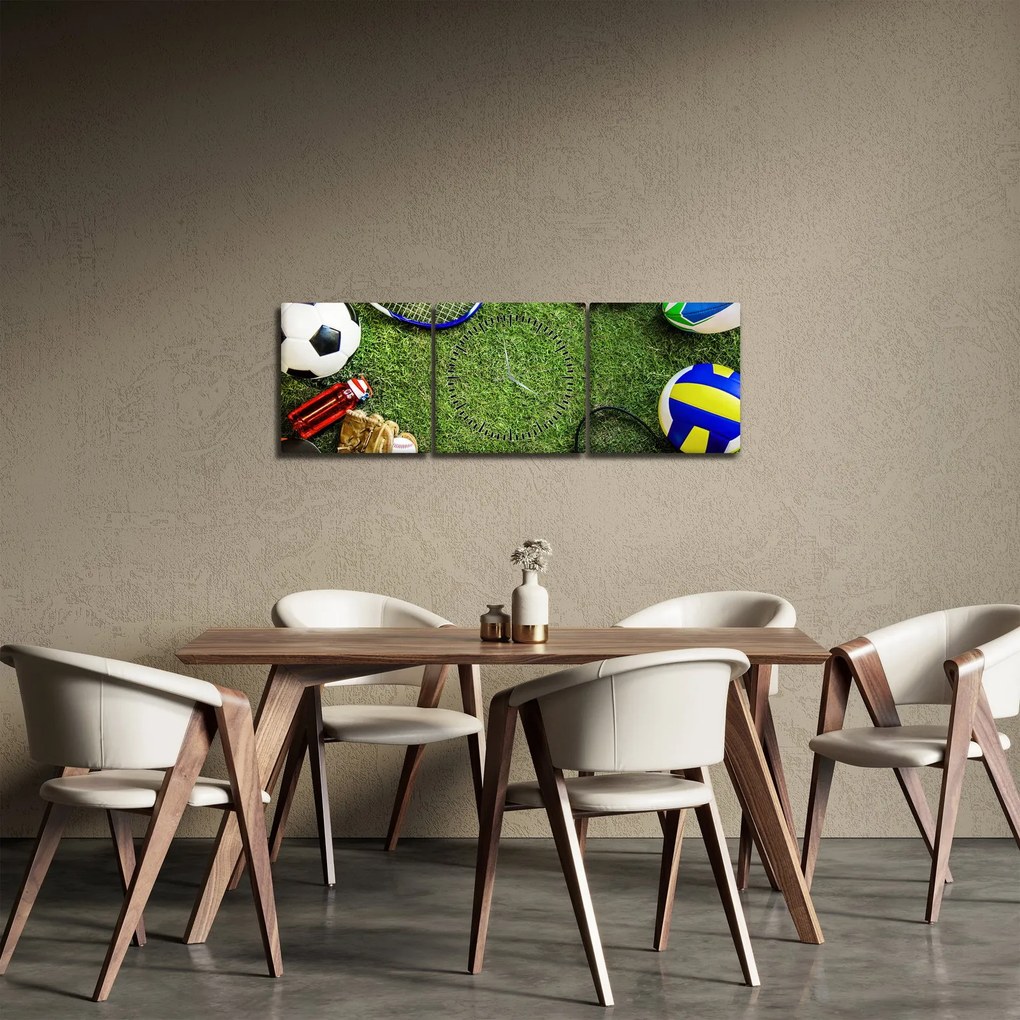 Obraz - Sport (z zegarem) (90x30 cm)