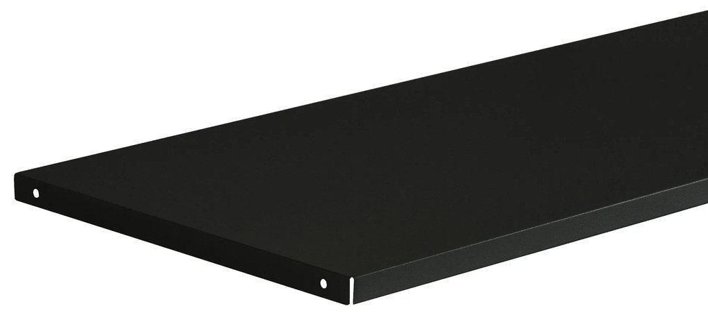 Półka metalowa do szafy biurowej, 900 x 20 x 360 mm, czarna