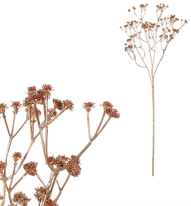 Zestaw gałązek gipsówki z kwiatami, 3 szt., złoty, 63 cm