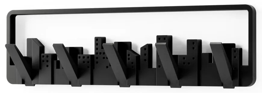 Czarny plastikowy wieszak ścienny Skyline – Umbra