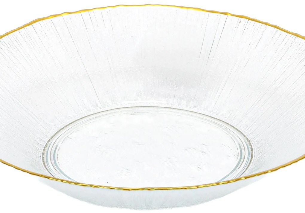 Szklana misa złotą obwódką DATURA, 30 cm