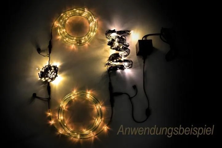 diLED świetlna kurtyna - 200 LED, ciepła biel