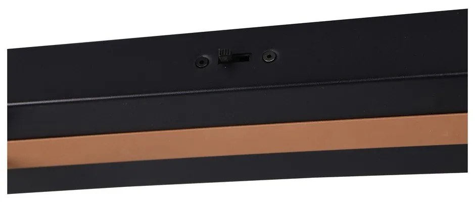 Czarna/w kolorze brązu lampa punktowa LED 20,5x42 cm Ikaris – Trio Select