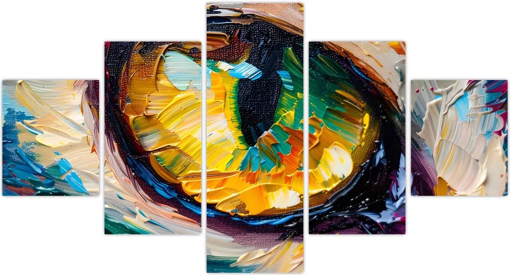 Obraz - Malowanie kocim okiem (125x70 cm)