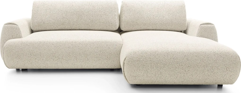 Nowoczesny narożnik rozkładany ecru H3-Z59