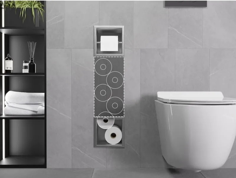 Mexen X-Wall-BP uchwyt na papier toaletowy z magazynkiem, inox - 1914