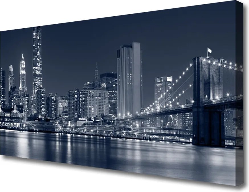 Obraz na płótnie Most nad Miejską Rzeką