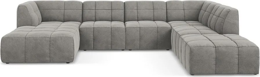 Szary aksamitny narożnik (w kształcie litery U) Aloha – Makamii