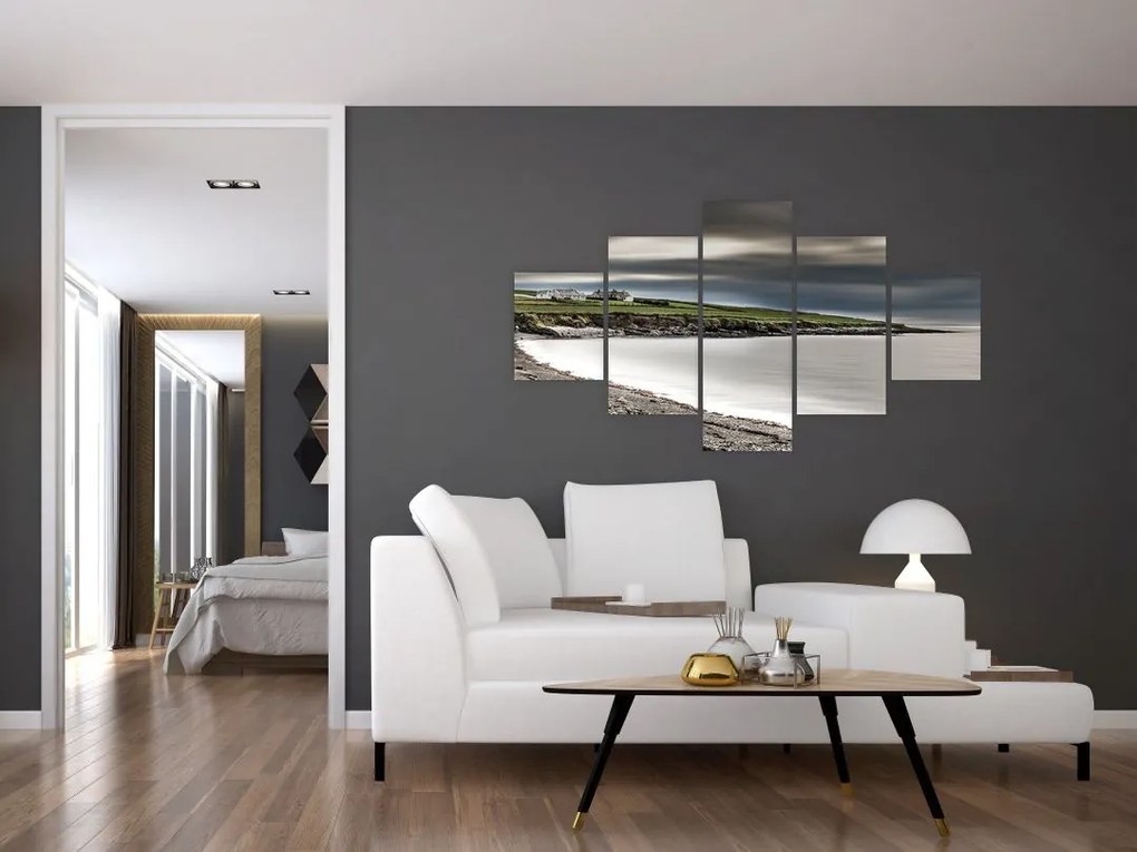 Obraz jeziora o zmierzchu (125x70 cm)