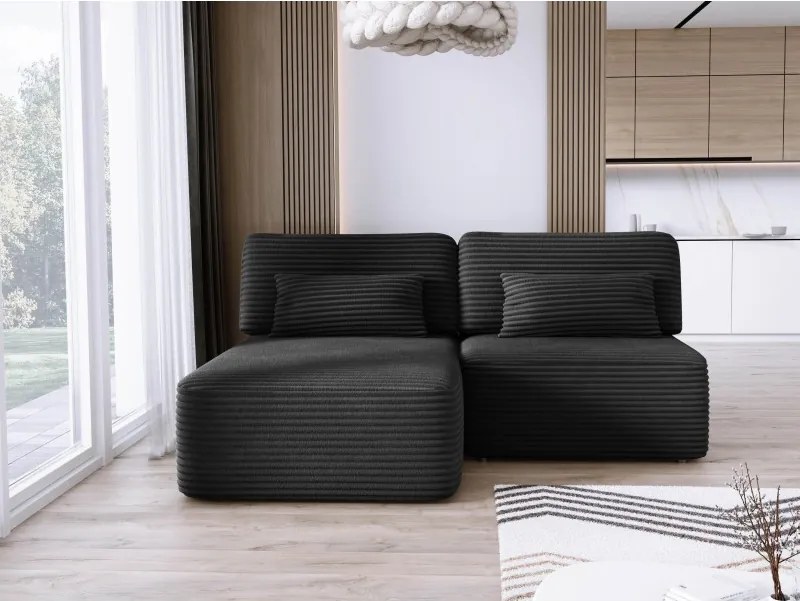 Narożnik TILIA wolnostojący układ L strona Lewa z funkcją spania w tkaninie Tilia 100