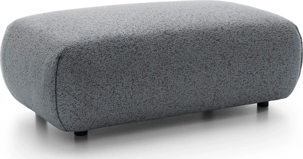 Popielata melanżowa pufa na nóżkach K1-C61