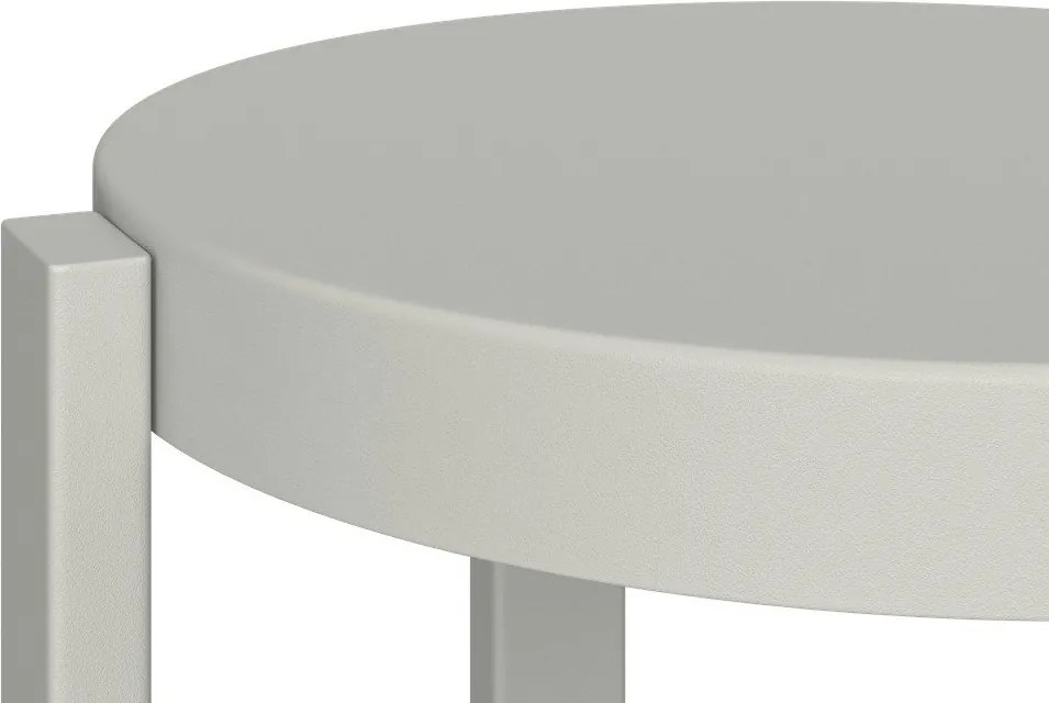 Jasnoszary stalowy hoker (wysokość siedziska 75 cm) Doon – noo.ma