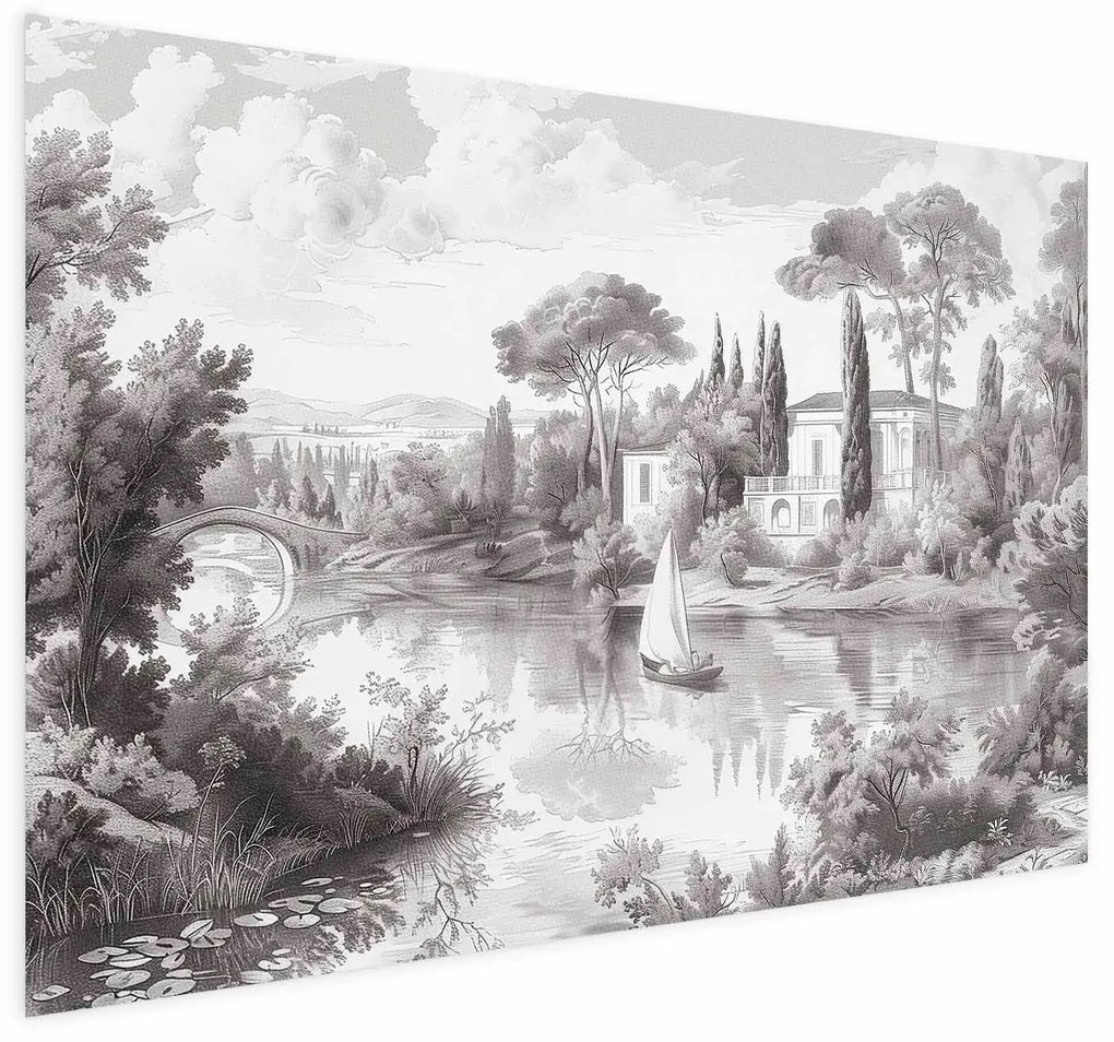 Plakat Pejzaż vintage 90x60 cm bez ramy z marginesem ARTGEIST B