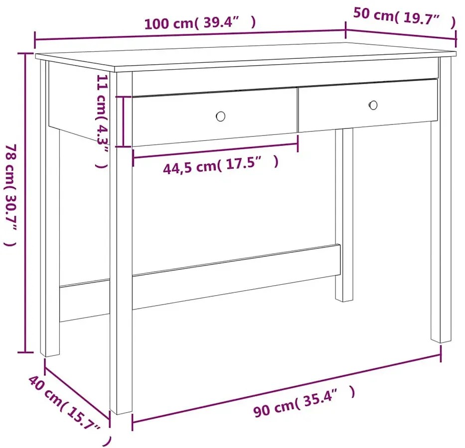 Klasyczne biurko proste z szufladami C0-C01