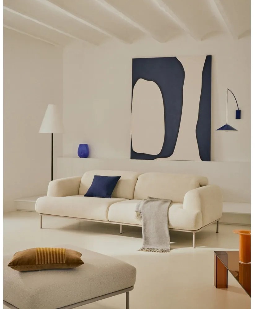 Beżowa sofa z tkaniny szenilowej 234 cm Aurum – Kave Home