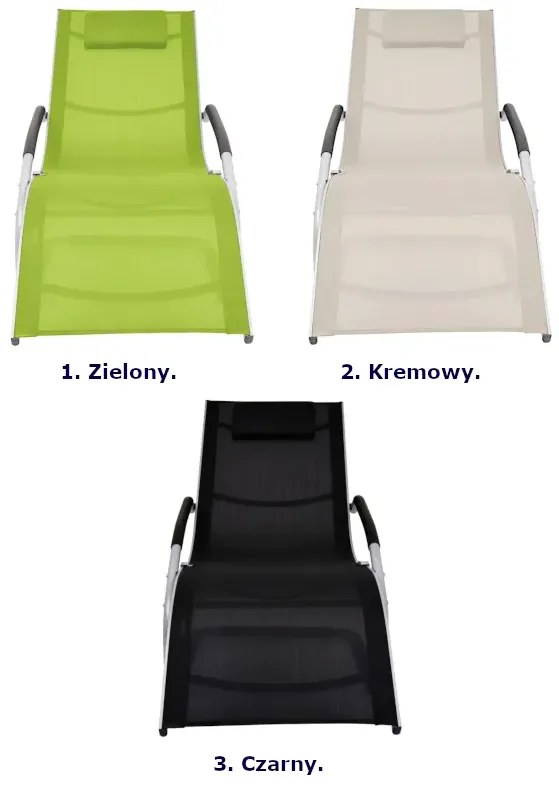 Kremowy nowoczesny leżak ogrodowy S2-A05