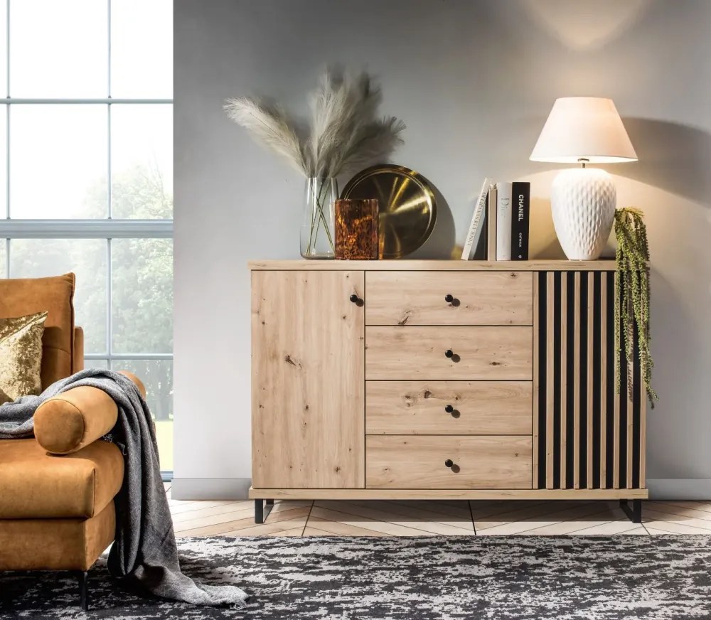 Komoda KOLI C-4, dąb artisan