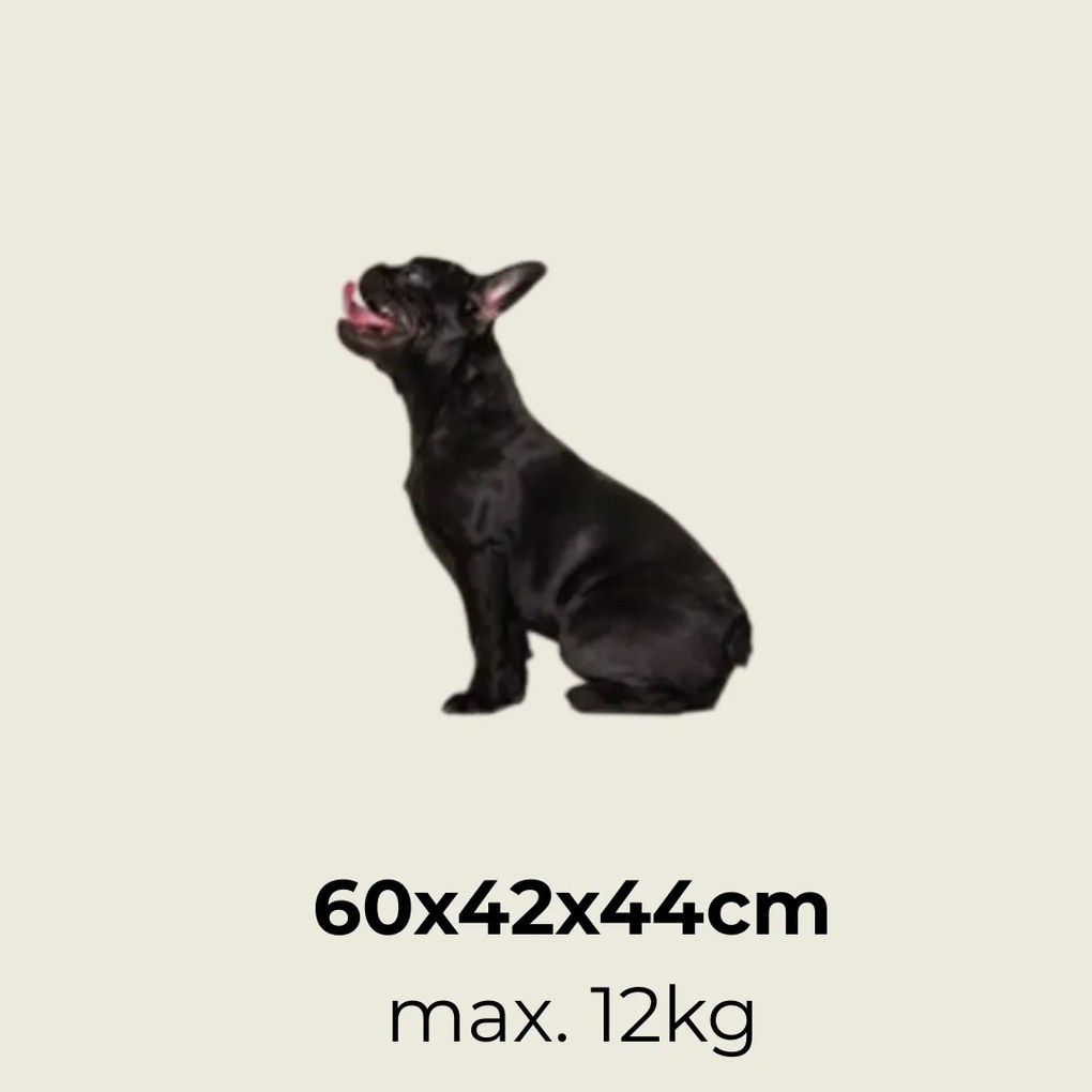 Torba transportowa dla psów i kotów ELI, 60x42x42cm, ciemnoczerwona Cadoca