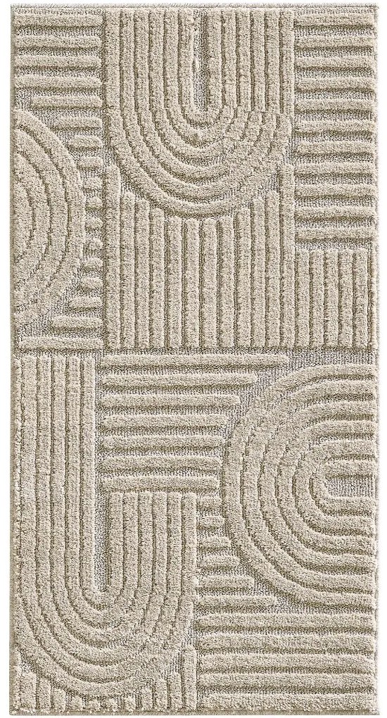 Dywan nowoczesny Art 3D bezowy 80 cm x 150 cm