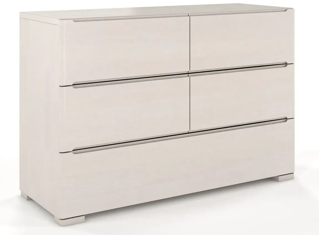 Komoda drewniana 5 szuflad Inca 4S - Biały mat