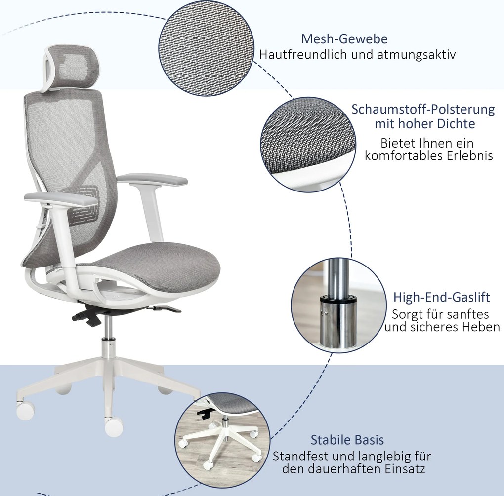 Vinsetto Krzesło Biurowe z Podnóżkiem do Biurka Oparcie Sztuczna Skóra Czarne | Aosom PL